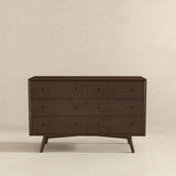 Mid Century Modern Walnut Dresser 6 Drawer from Ashcroft Furniture - Luna Furniture