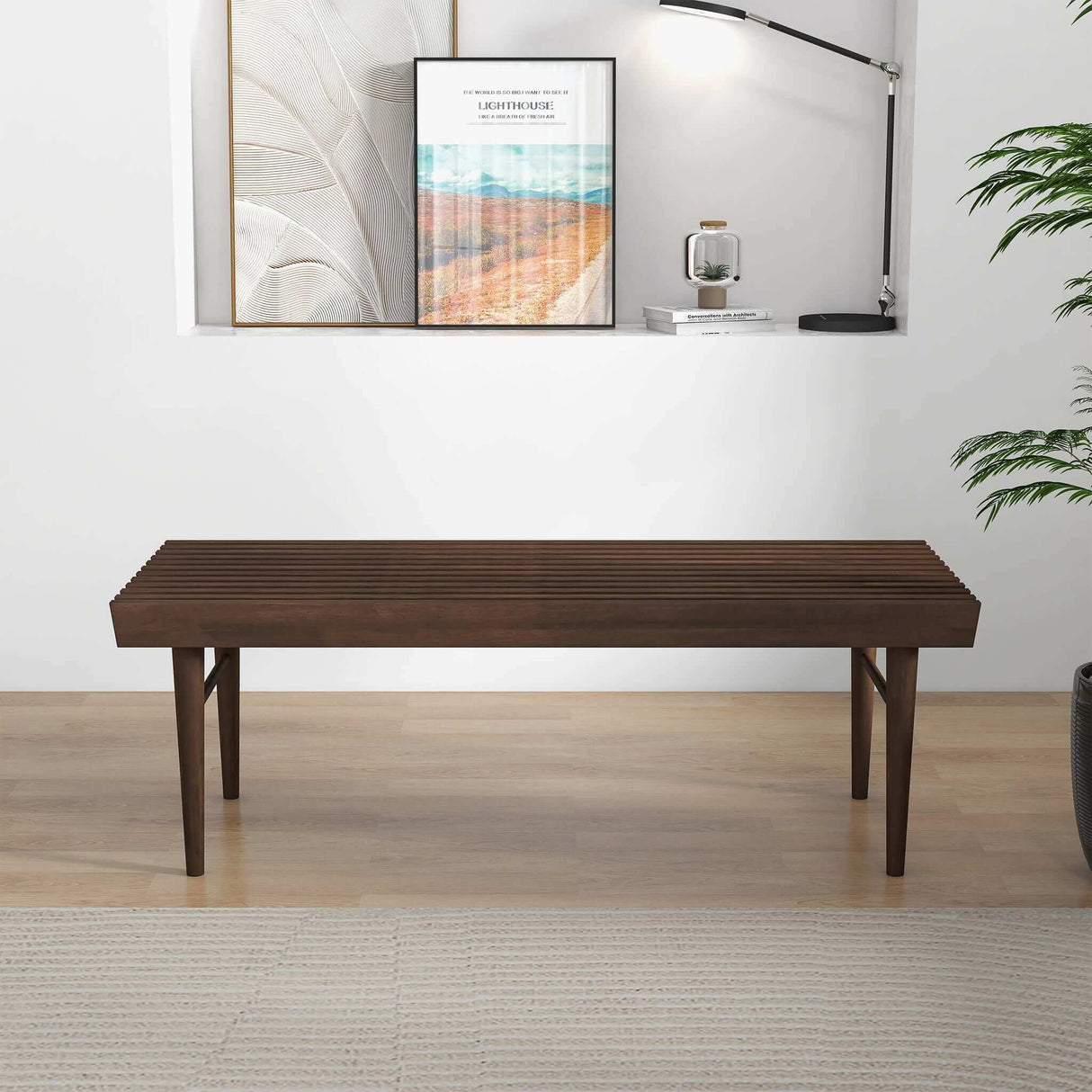 Mia Brown Bench from Midinmod - Luna Furniture