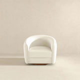 Elise Cream Boucle Swivel Chair from Ashcroft Furniture - Luna Furniture