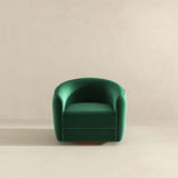 Elise Dark Green Velvet Swivel Chair from Ashcroft Furniture - Luna Furniture