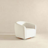 Elise Cream Boucle Swivel Chair from Ashcroft Furniture - Luna Furniture