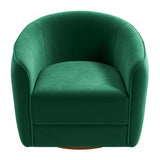 Elise Dark Green Velvet Swivel Chair from Ashcroft Furniture - Luna Furniture
