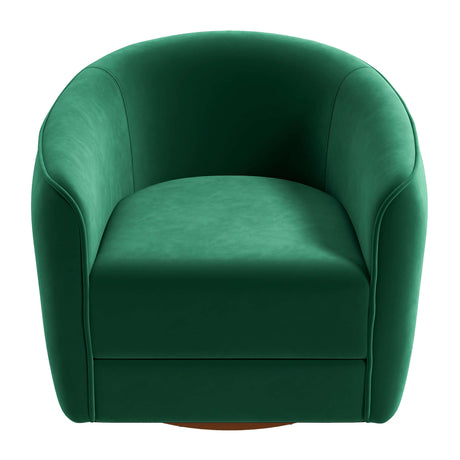 Elise Dark Green Velvet Swivel Chair from Ashcroft Furniture - Luna Furniture