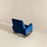 Demetrius Blue Velvet Solid Wood Rocking Chair from Ashcroft Furniture - Luna Furniture
