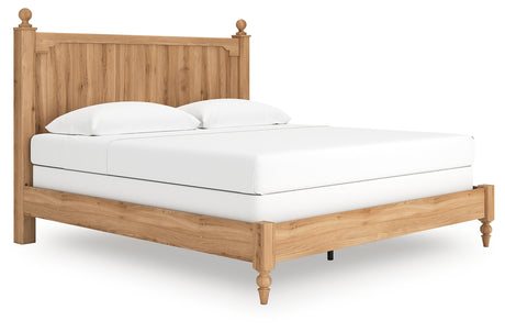 Aleaport King Panel Bed with Dresser in Warm Brown from Ashley - Luna Furniture