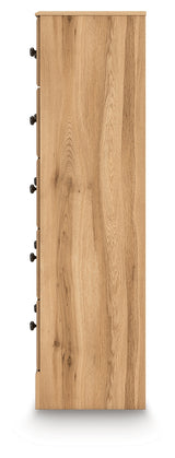 Aleaport Queen Panel Bed with Dresser and Chest in Warm Brown from Ashley - Luna Furniture