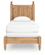 Aleaport Warm Brown Twin Panel Bed from Ashley - Luna Furniture