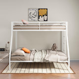 Alevera Metal Twin Over Full Bunk Bed with Ladder White from Coaster - Luna Furniture
