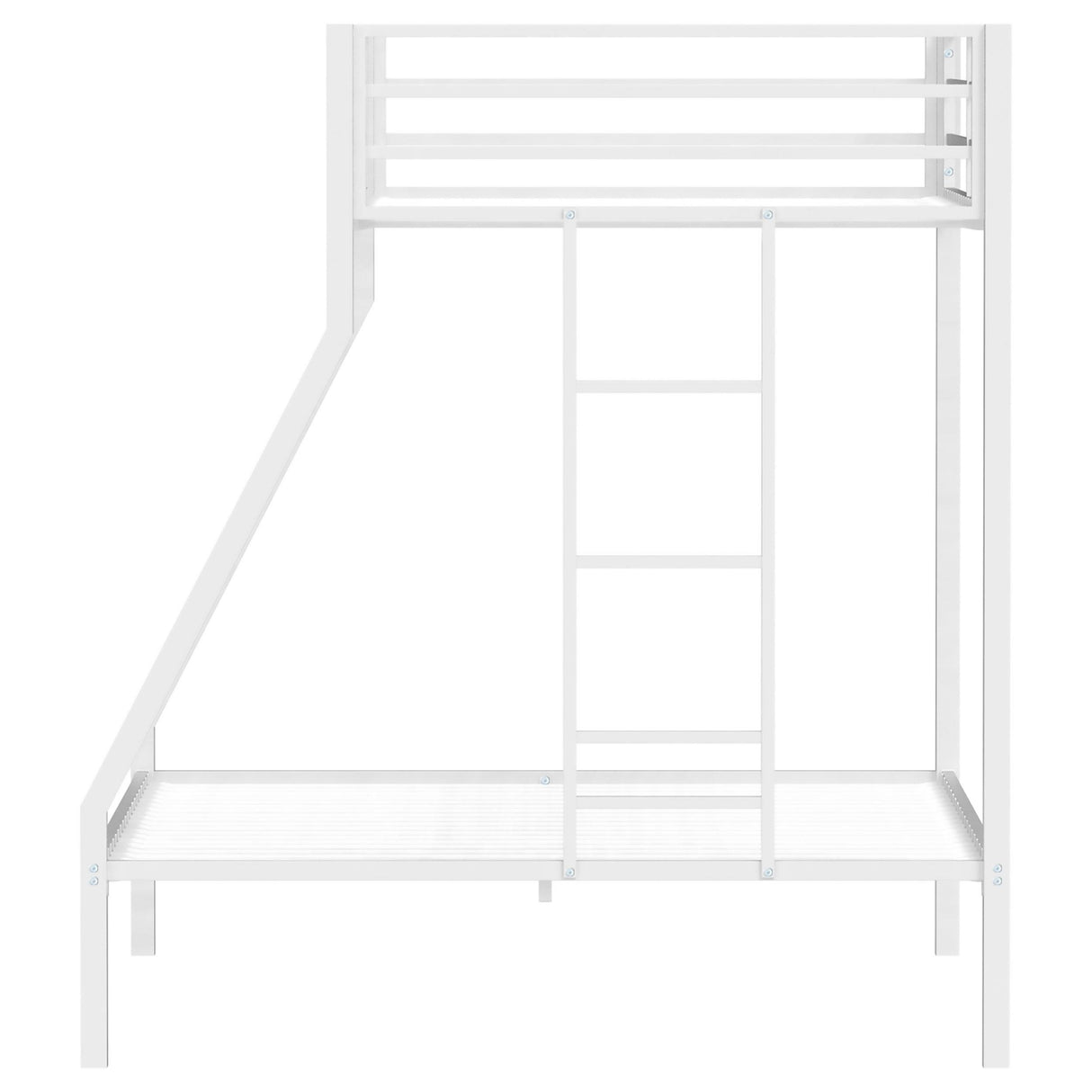 Alevera Metal Twin Over Full Bunk Bed with Ladder White from Coaster - Luna Furniture