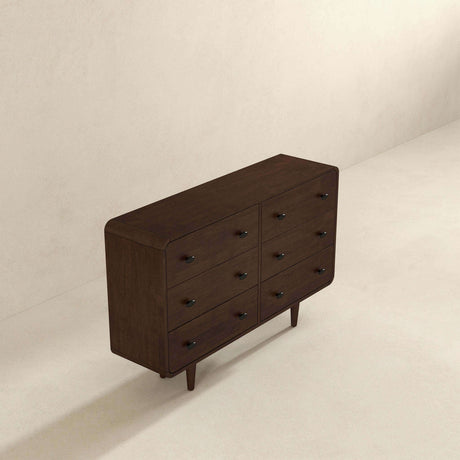 Alexa Mid Century Modern Dresser 6-Drawers from Ashcroft Furniture - Luna Furniture