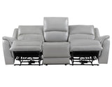 Alexandria Stone 3-Piece Top-Grain Leather Power Reclining Living Room Set from Steve Silver - Luna Furniture