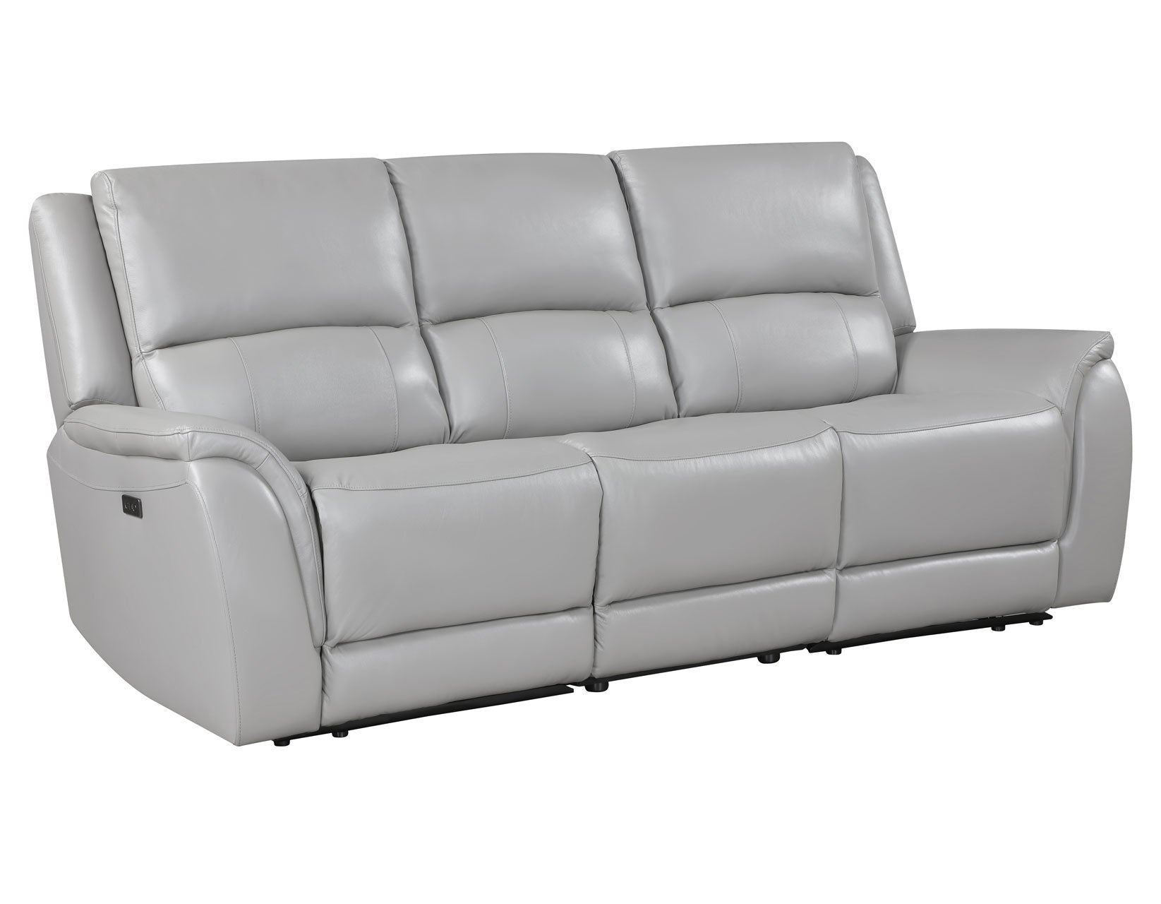 Alexandria Stone 3-Piece Top-Grain Leather Power Reclining Living Room Set from Steve Silver - Luna Furniture