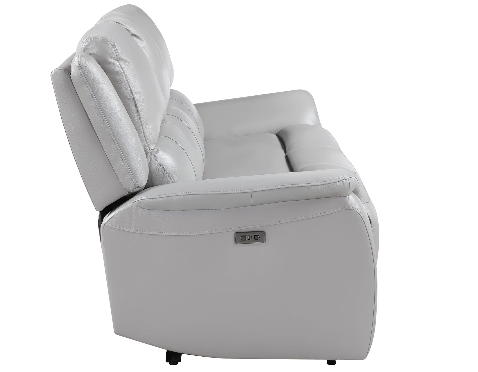 Alexandria Stone 3-Piece Top-Grain Leather Power Reclining Living Room Set from Steve Silver - Luna Furniture