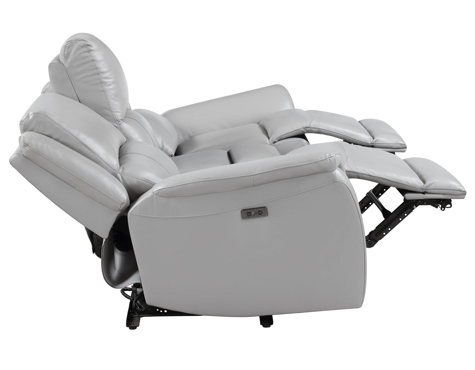 Alexandria Stone 3-Piece Top-Grain Leather Power Reclining Living Room Set from Steve Silver - Luna Furniture