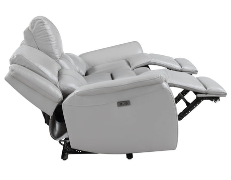 Alexandria Stone 3-Piece Top-Grain Leather Power Reclining Living Room Set from Steve Silver - Luna Furniture