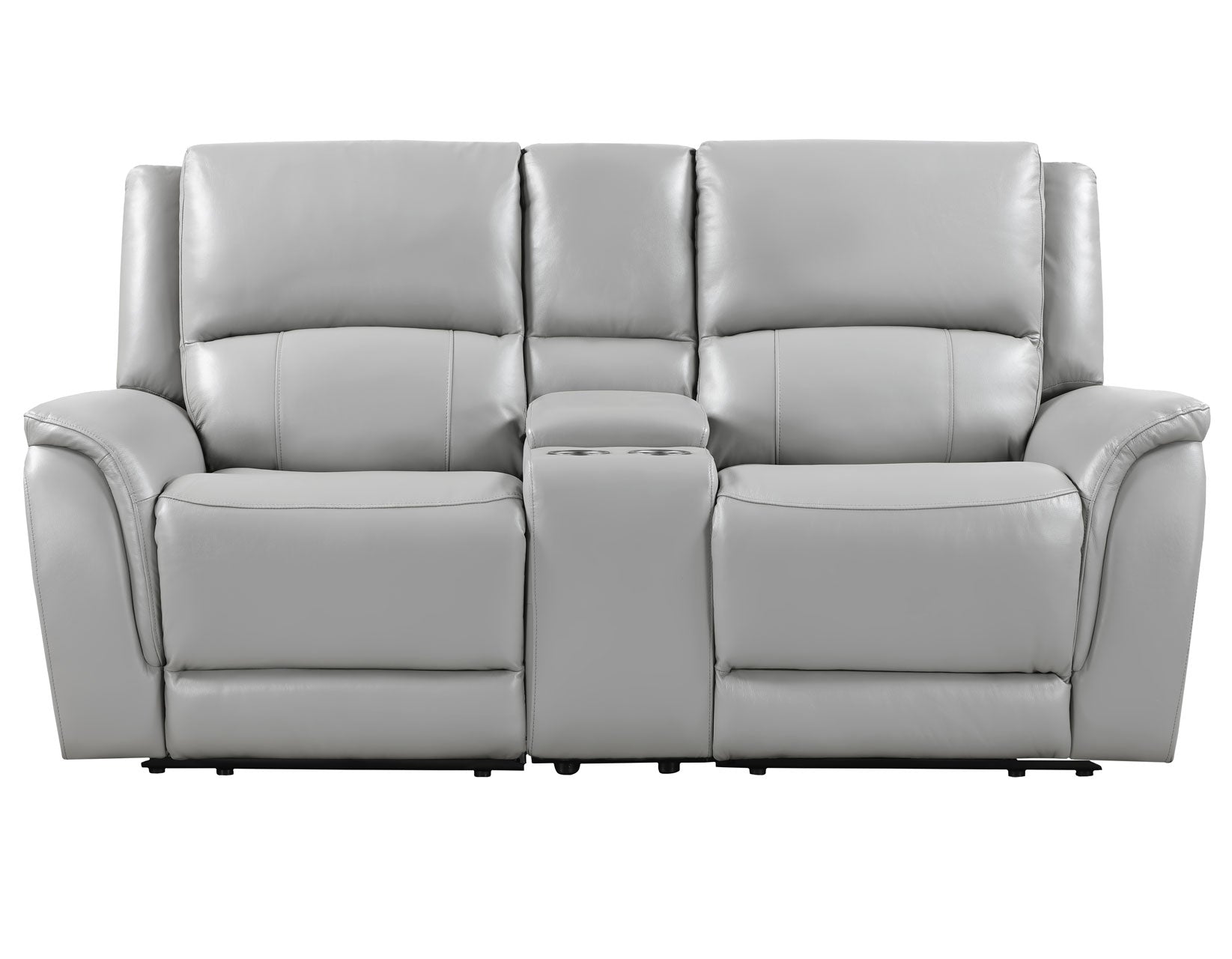 Alexandria Stone 3-Piece Top-Grain Leather Power Reclining Living Room Set from Steve Silver - Luna Furniture