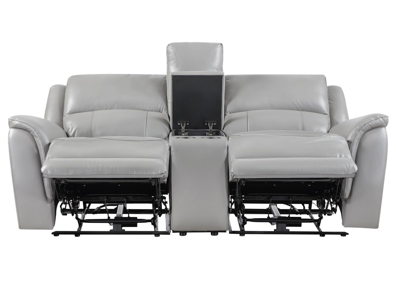 Alexandria Stone 3-Piece Top-Grain Leather Power Reclining Living Room Set from Steve Silver - Luna Furniture