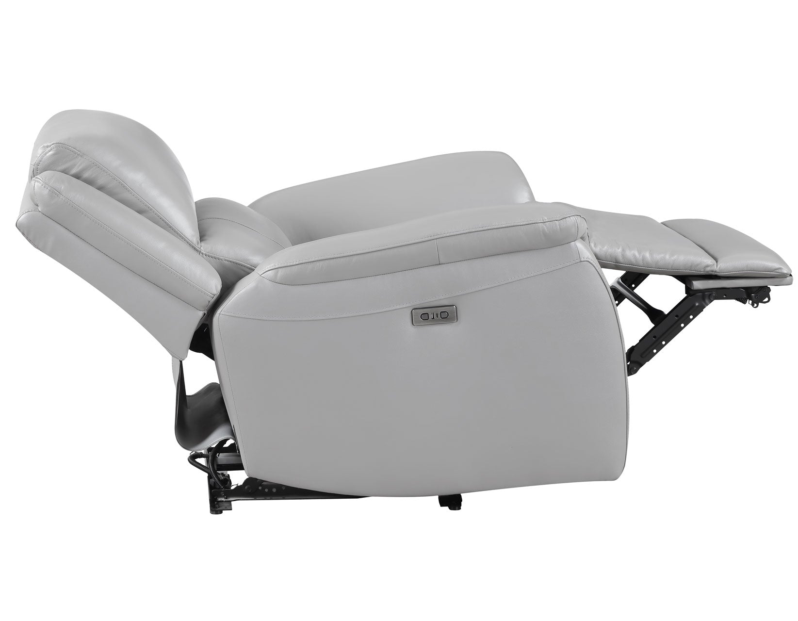 Alexandria Stone 3-Piece Top-Grain Leather Power Reclining Living Room Set from Steve Silver - Luna Furniture