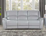 Alexandria Stone 3-Piece Top-Grain Leather Power Reclining Living Room Set from Steve Silver - Luna Furniture