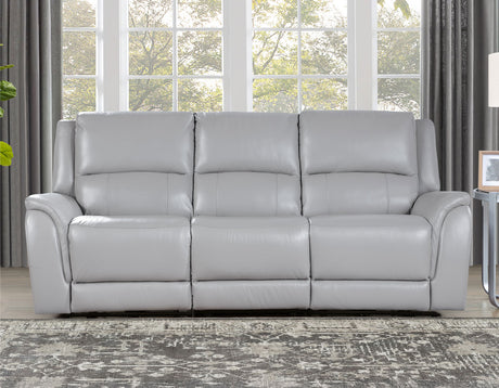 Alexandria Stone 3-Piece Top-Grain Leather Power Reclining Living Room Set from Steve Silver - Luna Furniture