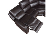Alexandria Chocolate Top-Grain Leather 6-Piece Power Reclining Set from Steve Silver - Luna Furniture