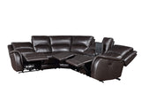 Alexandria Chocolate Top-Grain Leather 6-Piece Power Reclining Set from Steve Silver - Luna Furniture