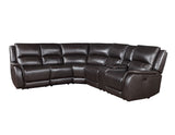 Alexandria Chocolate Top-Grain Leather 6-Piece Power Reclining Set from Steve Silver - Luna Furniture
