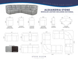 Alexandria Stone Top-Grain Leather 6-Piece Power Reclining Set from Steve Silver - Luna Furniture