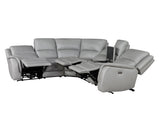 Alexandria Stone Top-Grain Leather 6-Piece Power Reclining Set from Steve Silver - Luna Furniture