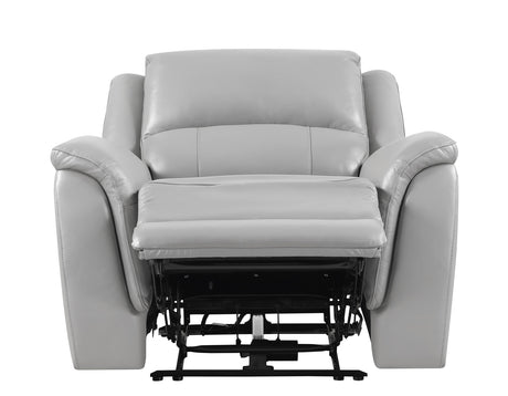 Alexandria Stone Top-Grain Leather Power Recliner from Steve Silver - Luna Furniture