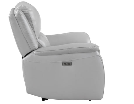 Alexandria Stone Top-Grain Leather Power Recliner from Steve Silver - Luna Furniture