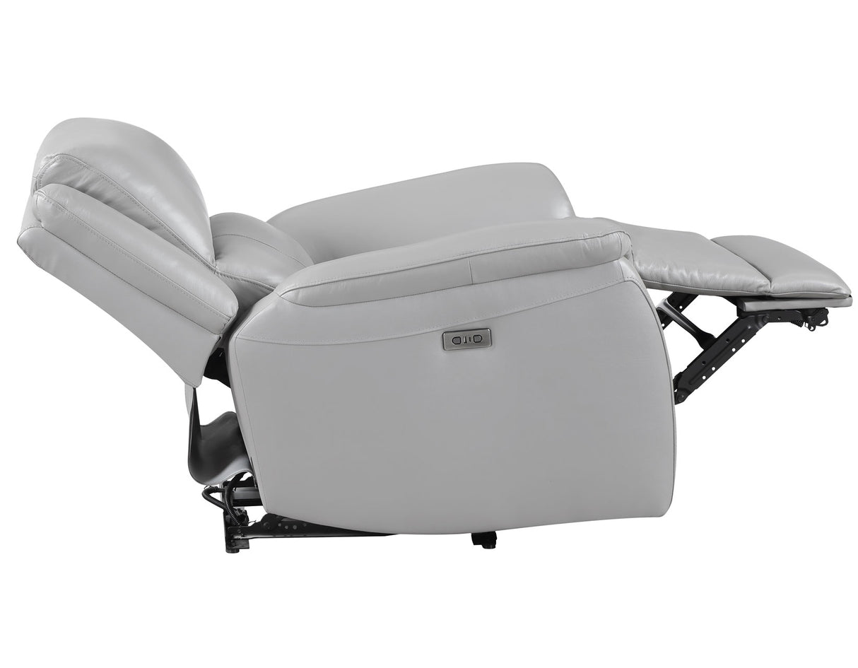 Alexandria Stone Top-Grain Leather Power Recliner from Steve Silver - Luna Furniture