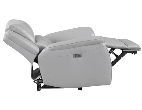 Alexandria Stone Top-Grain Leather Power Recliner from Steve Silver - Luna Furniture