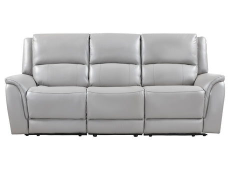 Alexandria Stone Top-Grain Leather Power Reclining Sofa from Steve Silver - Luna Furniture
