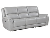 Alexandria Stone Top-Grain Leather Power Reclining Sofa from Steve Silver - Luna Furniture