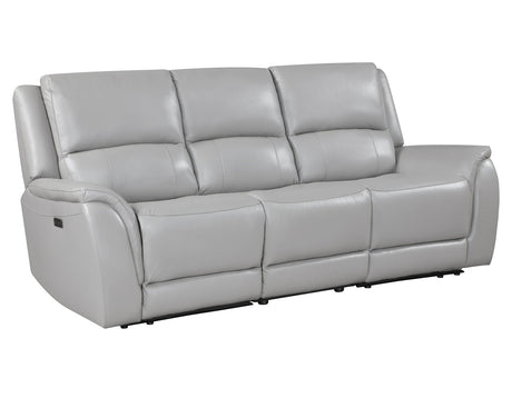 Alexandria Stone Top-Grain Leather Power Reclining Sofa from Steve Silver - Luna Furniture