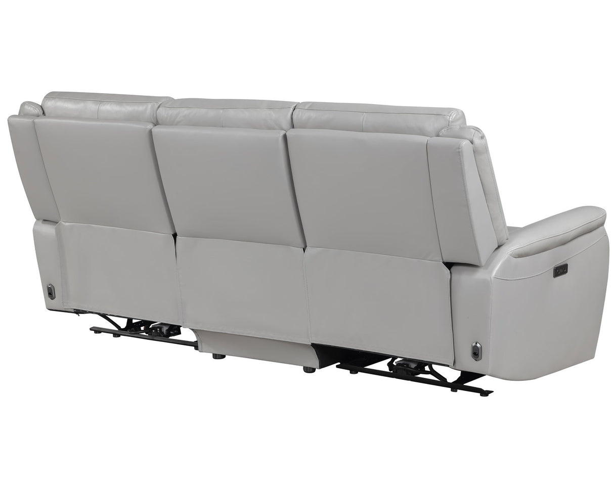 Alexandria Stone Top-Grain Leather Power Reclining Sofa from Steve Silver - Luna Furniture