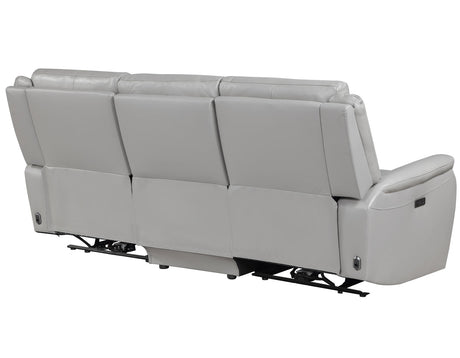 Alexandria Stone Top-Grain Leather Power Reclining Sofa from Steve Silver - Luna Furniture