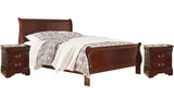 Alisdair Queen Sleigh Bed with 2 Nightstands in Reddish Brown from Ashley - Luna Furniture