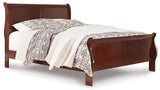 Alisdair Queen Sleigh Bed with 2 Nightstands in Reddish Brown from Ashley - Luna Furniture