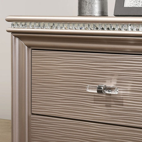 Allie Rose Gold Full Bed from Furniture of America - Luna Furniture
