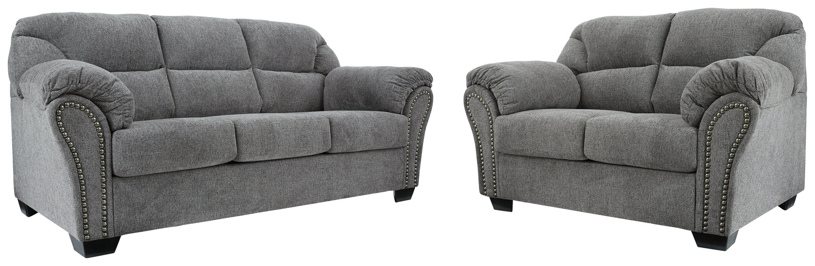 Allmaxx Sofa and Loveseat in Pewter from Ashley Furniture - Luna Furniture