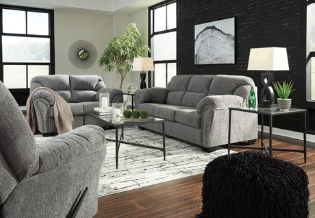 Allmaxx Sofa, Loveseat and Recliner in Pewter from Ashley Furniture - Luna Furniture
