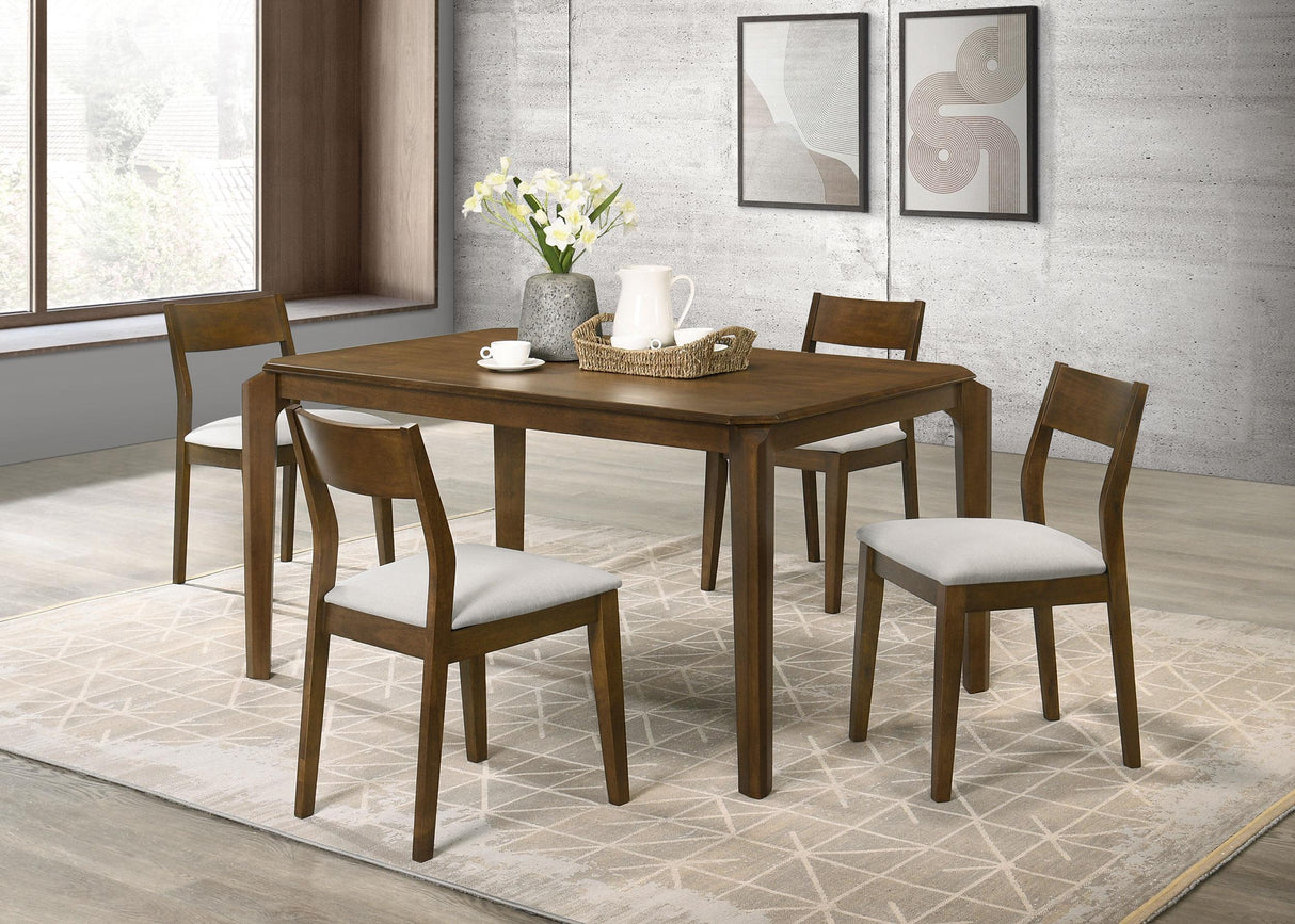 Almonte 5-piece 59-inch Rectangular Dining Set Dark Brown from Coaster - Luna Furniture