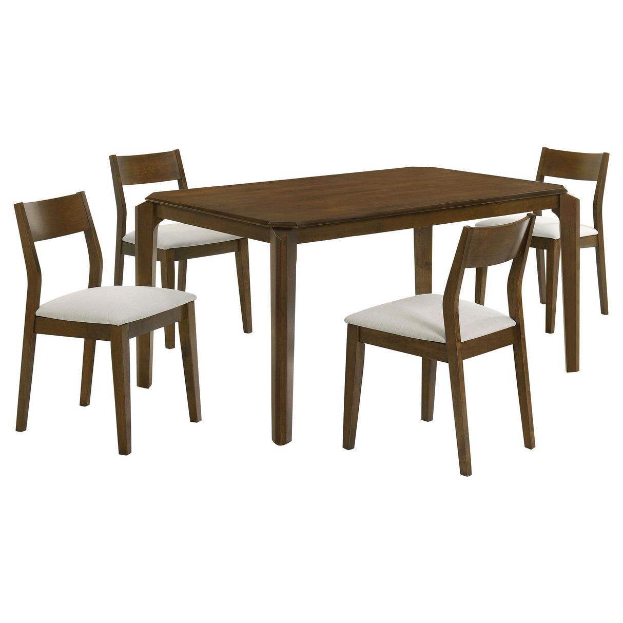 Almonte 5-piece 59-inch Rectangular Dining Set Dark Brown from Coaster - Luna Furniture