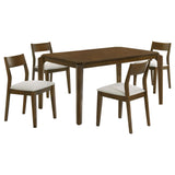 Almonte 5-piece 59-inch Rectangular Dining Set Dark Brown from Coaster - Luna Furniture