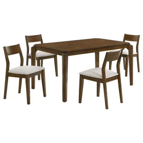 Almonte Dark Brown 5-piece 59-inch Rectangular Dining Set from Coaster - Luna Furniture