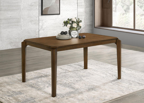 Almonte Dark Brown Rectangular Wood Dining Table from Coaster - Luna Furniture