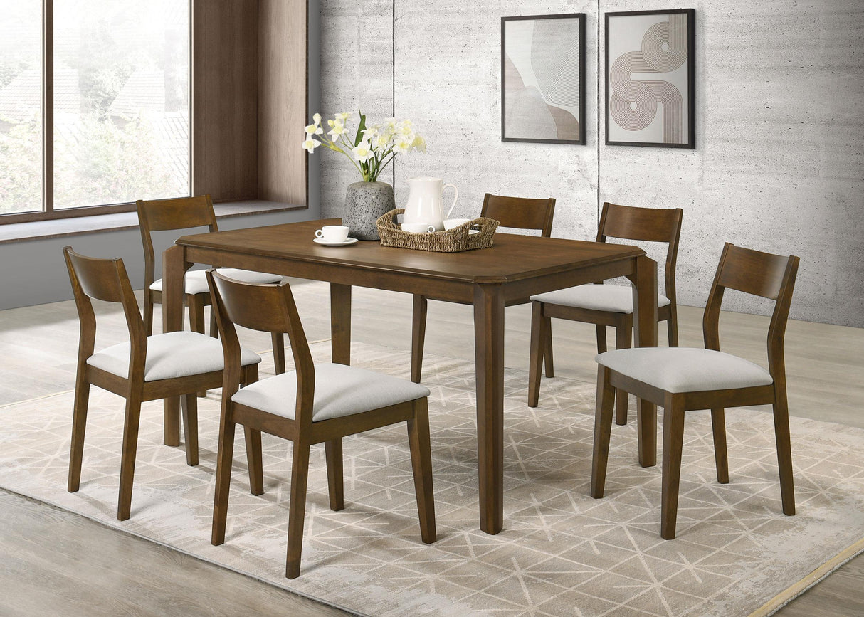 Almonte Dark Brown 7-piece 59-inch Rectangular Dining Set from Coaster - Luna Furniture