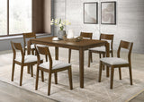 Almonte Dark Brown 7-piece 59-inch Rectangular Dining Set from Coaster - Luna Furniture